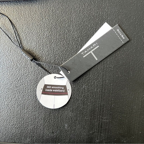 Tahari Tummy Control Stretch Black Pants Women’s Petite Large New With Out Tags - Picture 6 of 8